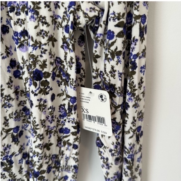 Free People Floral Bodysuit in Blue and White - Picture 9 of 10